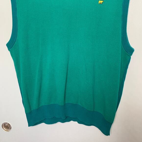 Jack Nicklaus men's teal blue green sleeveless preppy golf sweater vest SZ XL - Picture 4 of 9